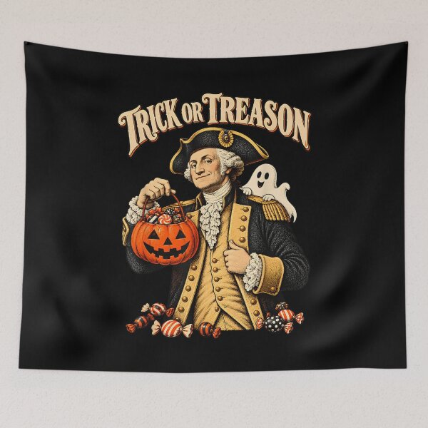 Item preview, Trick Or Treason George Washington Patriotic Halloween designed and sold by ObukiLantara.
