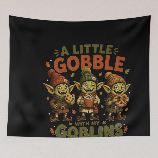 Item preview, A Little Gobble With My Goblins Cute Autumn designed and sold by LiviuGligoros.