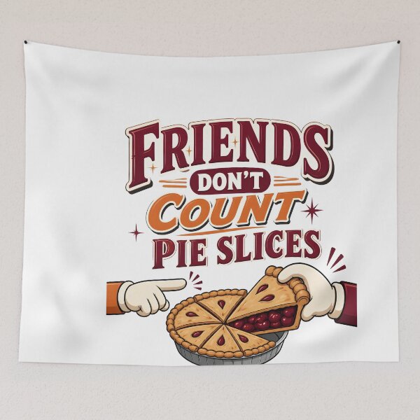 Item preview, Friends Don't Count Pie Slices Funny Friendsgiving designed and sold by LiviuGligoros.