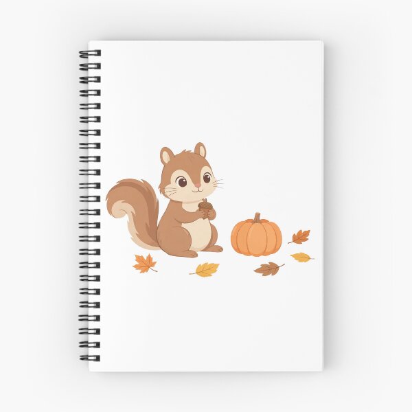 Item preview, Cute Flat Squirrel with Acorn and Pumpkin Storybook designed and sold by FreshmanJ.