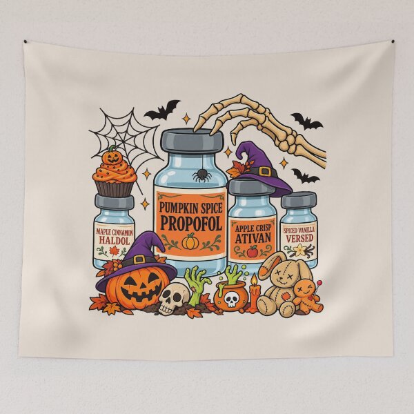 Item preview, Pumpkin Spice Propofol, Funny Anesthesia Halloween, CRNA Nurse Humor, Spooky Anesthesiology, Healthcare Worker Gift designed and sold by Quiajia.