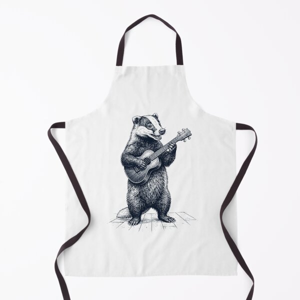 Item preview, Badger Playing Ukulele Player Animal Music Lover designed and sold by dian-rody-crest.