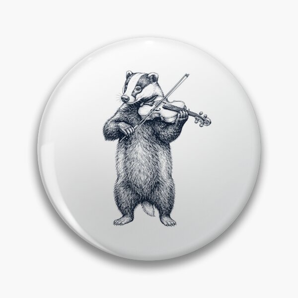 Item preview, Badger Playing Violin Player Animal Music Lover designed and sold by dian-rody-crest.