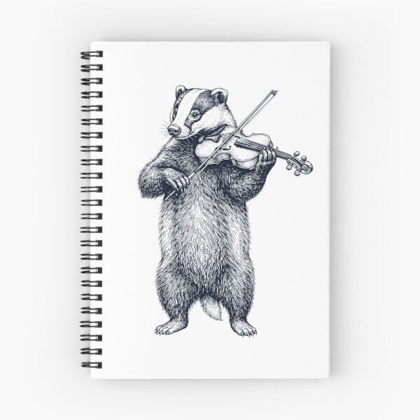 Item preview, Badger Playing Violin Player Animal Music Lover designed and sold by dian-rody-crest.
