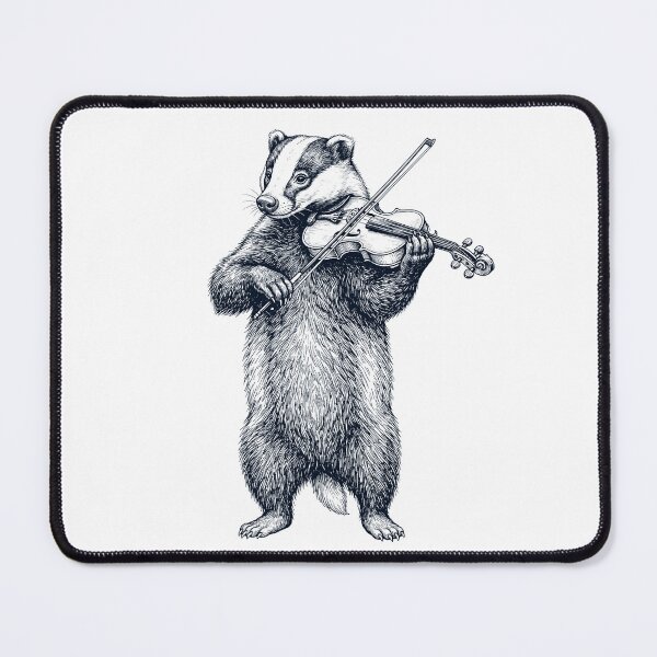 Item preview, Badger Playing Violin Player Animal Music Lover designed and sold by dian-rody-crest.