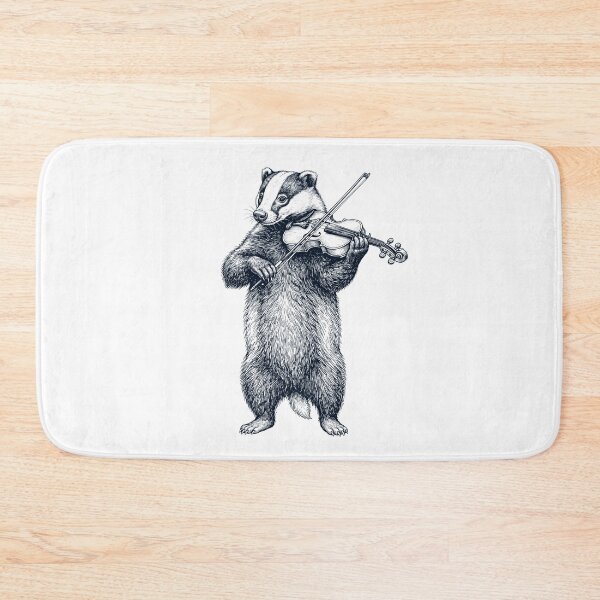 Item preview, Badger Playing Violin Player Animal Music Lover designed and sold by dian-rody-crest.
