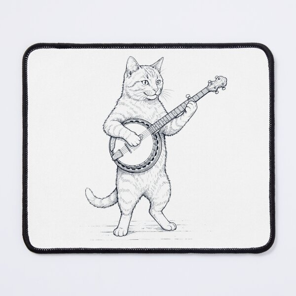 Item preview, Cat Playing Banjo Player Kitten Music Lover designed and sold by dian-rody-crest.