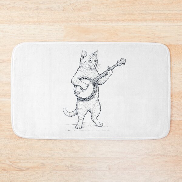 Item preview, Cat Playing Banjo Player Kitten Music Lover designed and sold by dian-rody-crest.