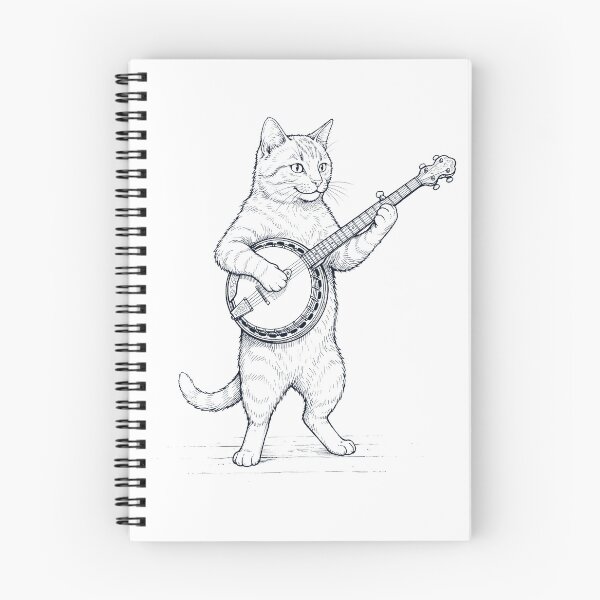 Item preview, Gato tocando el banjo, gatito amante de la música designed and sold by dian-rody-crest.