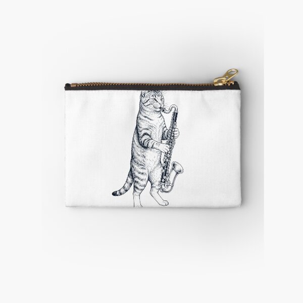 Item preview, Cat Playing Bass Clarinet Player Kitten Music Lover designed and sold by dian-rody-crest.