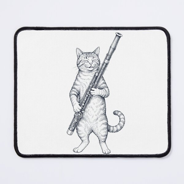 Item preview, Cat Playing Bassoon Player Kitten Music Lover designed and sold by dian-rody-crest.