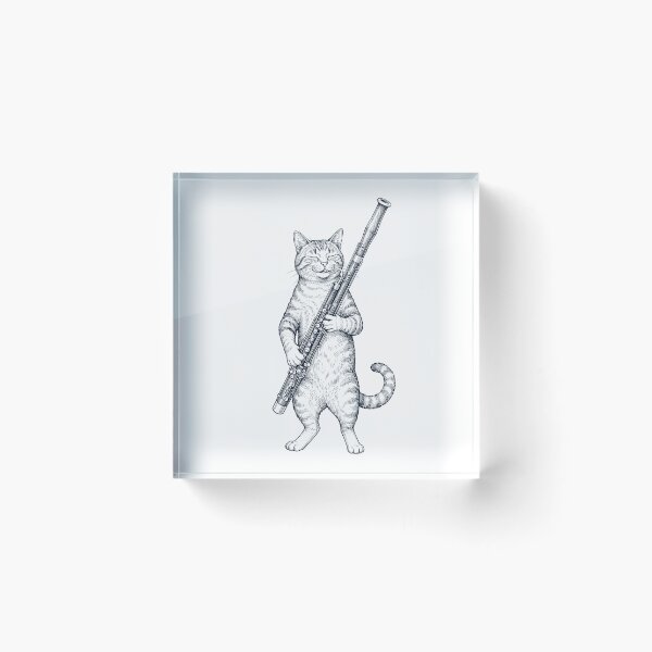 Item preview, Cat Playing Bassoon Player Kitten Music Lover designed and sold by dian-rody-crest.