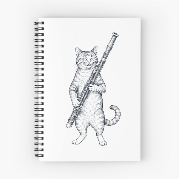 Item preview, Cat Playing Bassoon Player Kitten Music Lover designed and sold by dian-rody-crest.