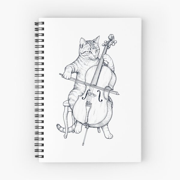 Item preview, Cat Playing Cello Player Kitten Music Lover designed and sold by dian-rody-crest.