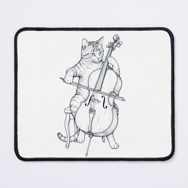 Item preview, Cat Playing Cello Player Kitten Music Lover designed and sold by dian-rody-crest.