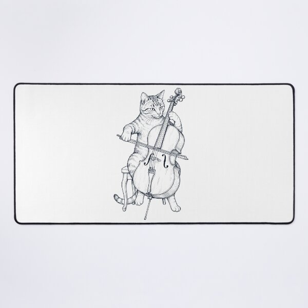 Item preview, Cat Playing Cello Player Kitten Music Lover designed and sold by dian-rody-crest.