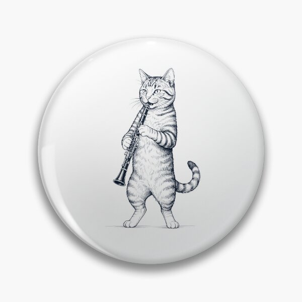 Item preview, Cat Playing Clarinet Player Kitten Music Lover designed and sold by dian-rody-crest.