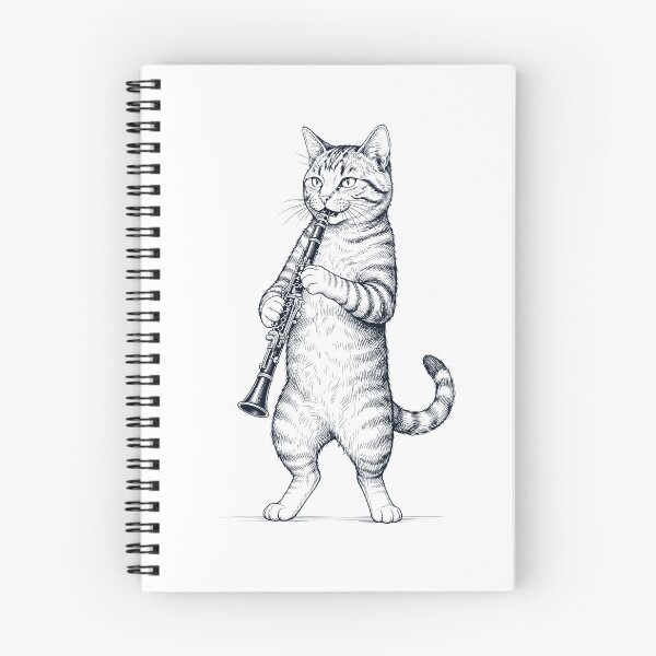 Item preview, Cat Playing Clarinet Player Kitten Music Lover designed and sold by dian-rody-crest.