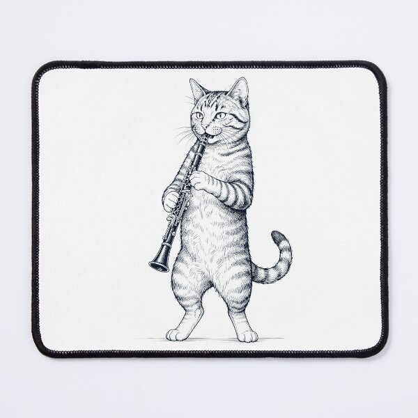 Item preview, Cat Playing Clarinet Player Kitten Music Lover designed and sold by dian-rody-crest.