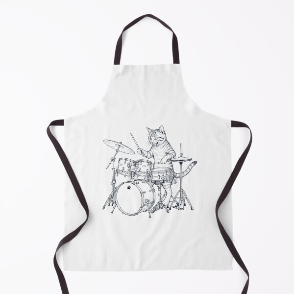 Item preview, Cat Playing Drum Player Kitten Music Lover designed and sold by dian-rody-crest.