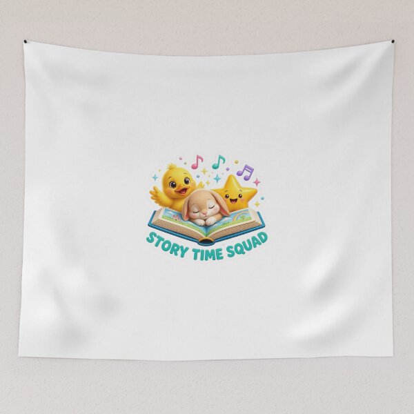 Item preview, Story Time Squad – Cute Characters Reading a Picture Book designed and sold by LearnFunStore.