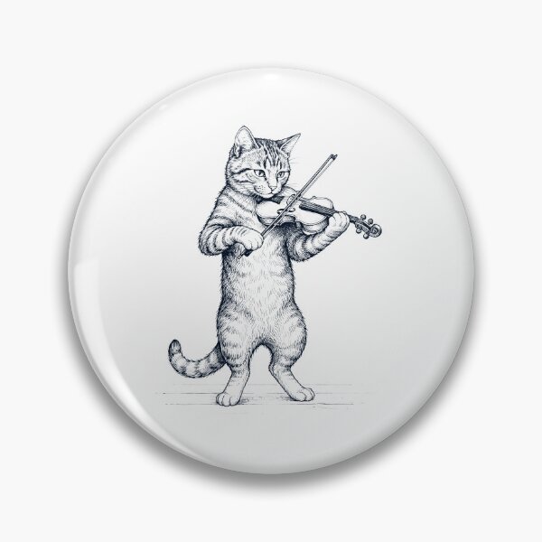 Item preview, Cat Playing Fiddle Player Kitten Music Lover designed and sold by dian-rody-crest.