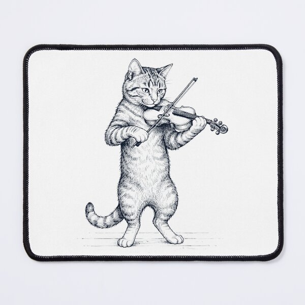Item preview, Cat Playing Fiddle Player Kitten Music Lover designed and sold by dian-rody-crest.