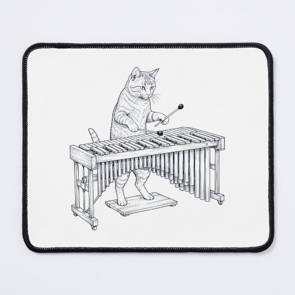 Item preview, Cat Playing Marimba Player Kitten Music Lover designed and sold by dian-rody-crest.