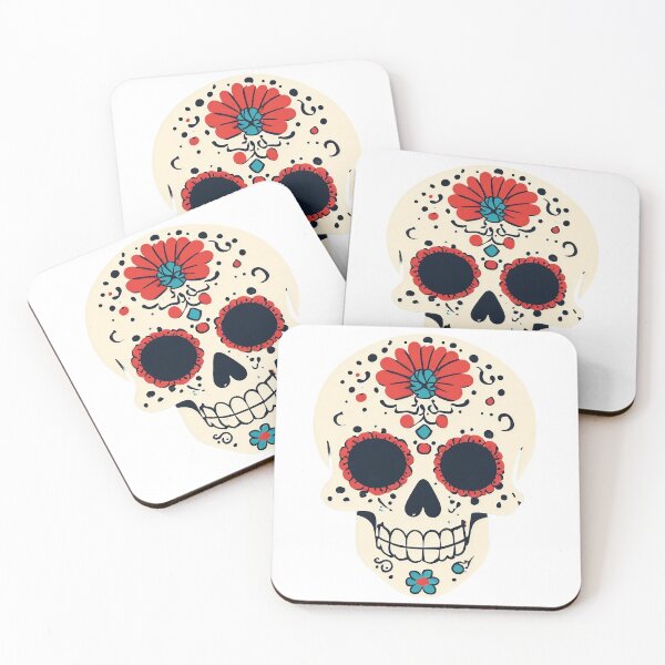Item preview, Minimalist Sugar Skull Day of the Dead Graphic T-Shirt Design designed and sold by Burnt Cloth Tees.