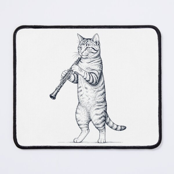 Item preview, Cat Playing Oboe Player Kitten Music Lover designed and sold by dian-rody-crest.