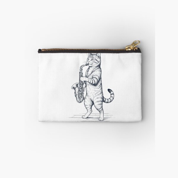 Item preview, Cat Playing Saxophone Player Kitten Music Lover designed and sold by dian-rody-crest.
