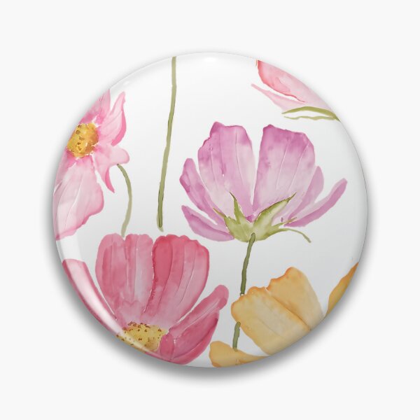 Item preview, Hand Painted Colorful Cosmos Flowers designed and sold by DreylaryAylima.