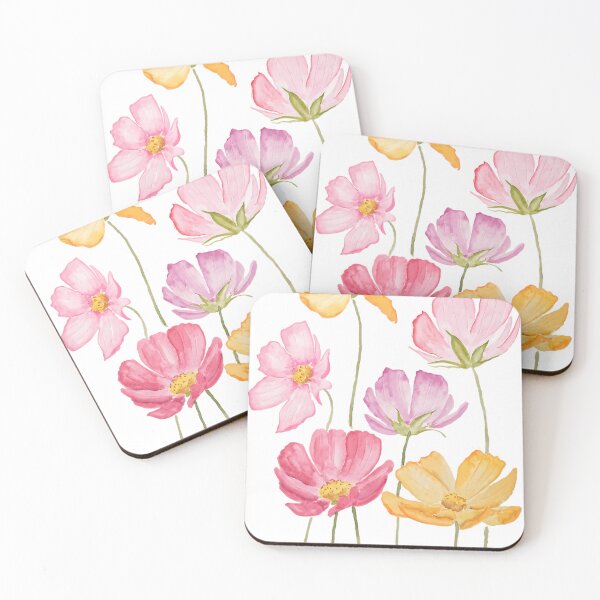 Item preview, Hand Painted Colorful Cosmos Flowers designed and sold by DreylaryAylima.
