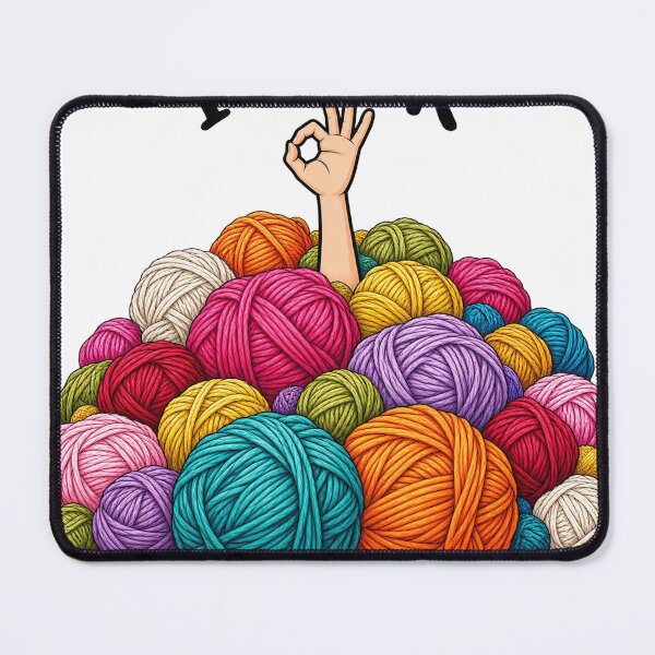 Item preview, I'm OK, Funny Yarn Lover, Quirky Knitting Humor, Yarn Stash Obsession, Creative Crafter Gift designed and sold by Cchotlan.