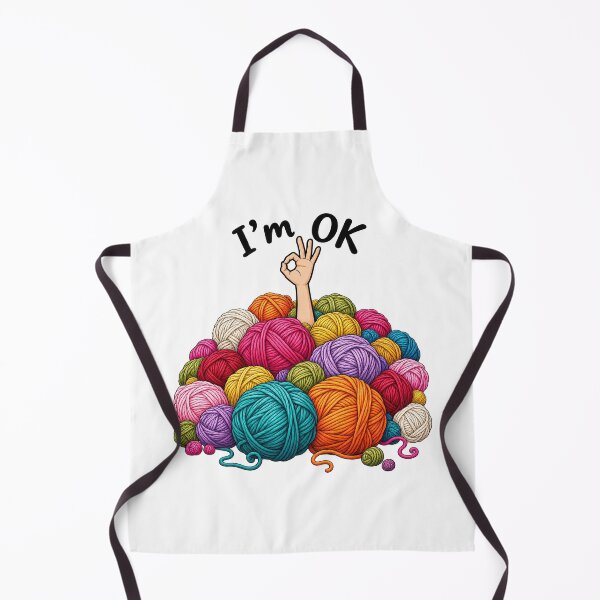 Item preview, I'm OK, Funny Yarn Lover, Quirky Knitting Humor, Yarn Stash Obsession, Creative Crafter Gift designed and sold by Cchotlan.