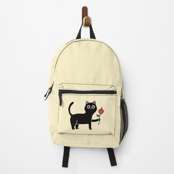Item preview, Cute Black Cat With Rose Flower designed and sold by lavernemcdonald.