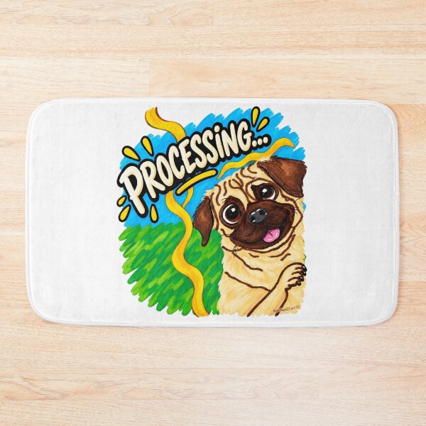 Item preview, Funny Pug Processing Cute Dog Cartoon designed and sold by newsuept25.art.