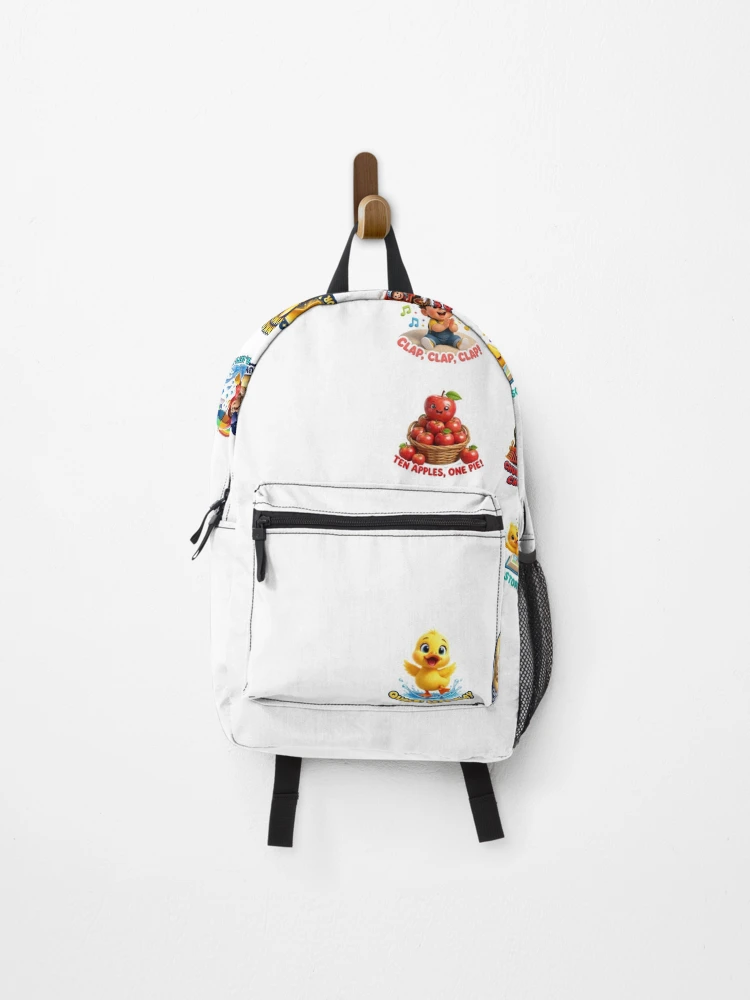 Thumbnail 1 of 3, Backpack, Nursery Rhyme Sticker Pack – Cute Kids Character Sticker Set designed and sold by LearnFunStore.