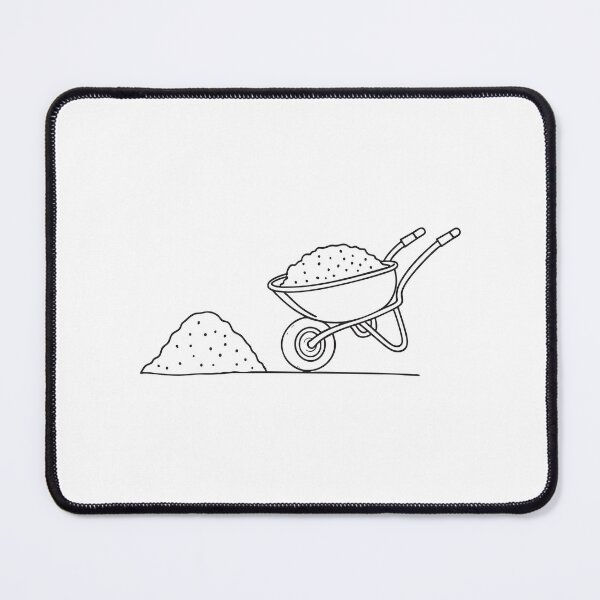 Item preview, A wheelbarrow beside a pile of soil designed and sold by rasagamastore.