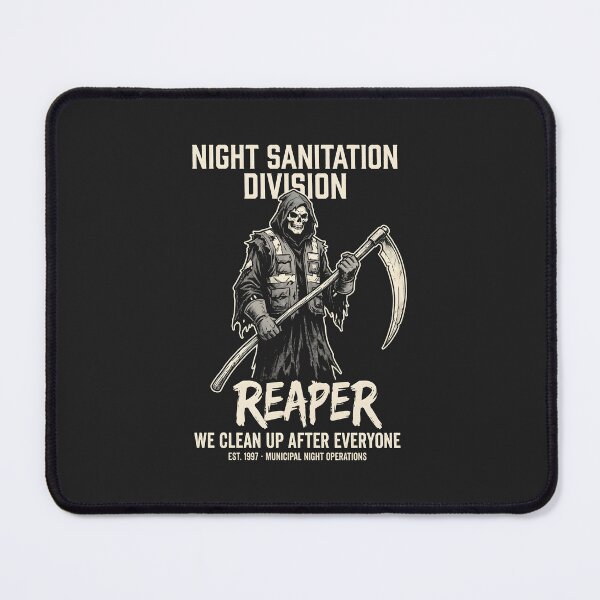 Item preview, Night Sanitation Division Grim Reaper Work Humor designed and sold by SplashTastic.