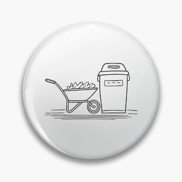 Item preview, A wheelbarrow close to a compost bin with leaves scattered around designed and sold by rasagamastore.