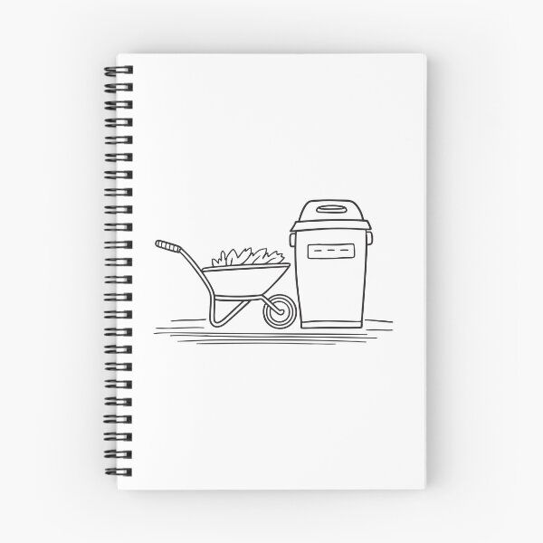 Item preview, A wheelbarrow close to a compost bin with leaves scattered around designed and sold by rasagamastore.
