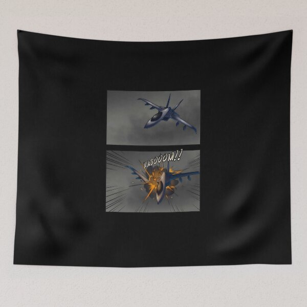 Item preview, Fighter Jet Midair Collision Comic Art designed and sold by Drazzone.