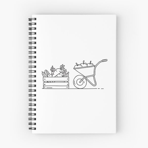 Item preview, A wheelbarrow near a wooden crate filled with harvested vegetables designed and sold by rasagamastore.
