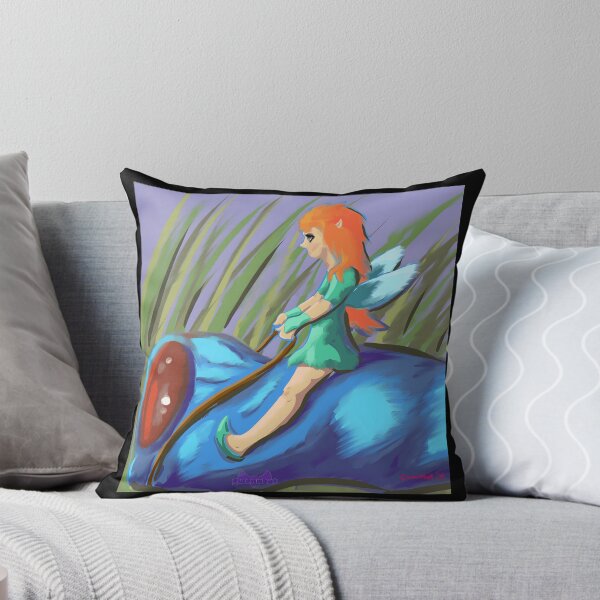 Item preview, Fairy Riding a Blue Caterpillar designed and sold by Catsi-Nook-Art.
