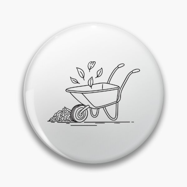 Item preview, A wheelbarrow with leaves scattered around designed and sold by rasagamastore.