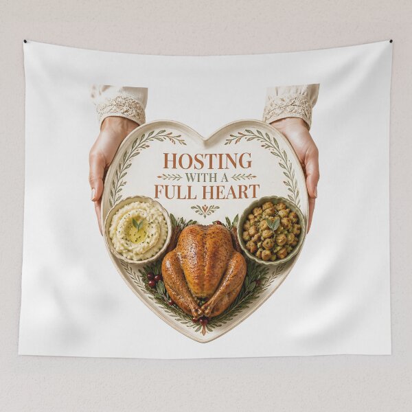 Item preview, Hosting With A Full Heart Thanksgiving Hostess designed and sold by BernoNickel.