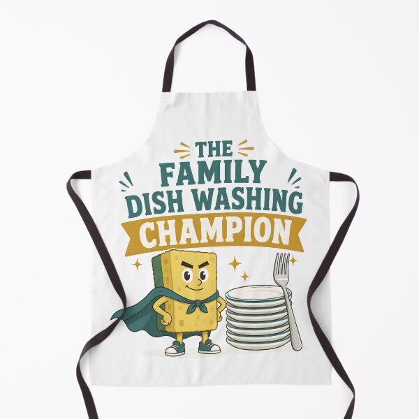 Item preview, The Family Dish Washing Champion Funny Cleanup designed and sold by BernoNickel.