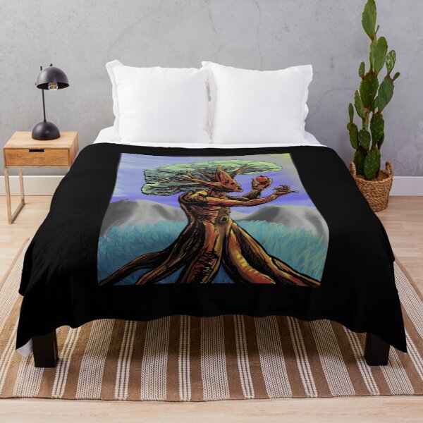 Item preview, Tree Spirit Holding Apple Fantasy Art designed and sold by J-Mindful.