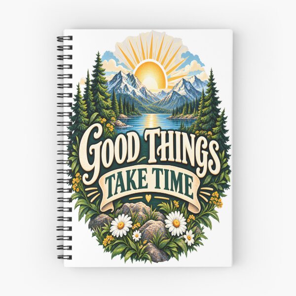Item preview, Good Things Take Time – Mountain Sunrise Inspirational Nature Design designed and sold by DigiArt8Design.